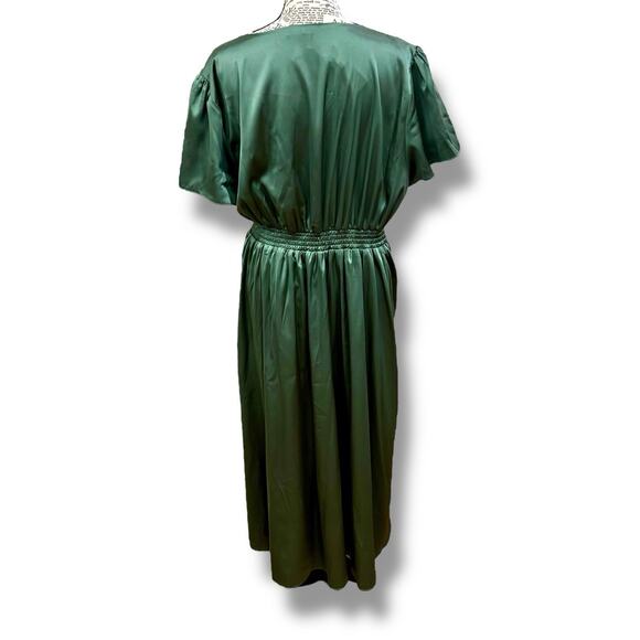 NWT Baltic Born Size 3XL Poppy Satin Midi Dress - Winter Green Event Wedding - Picture 6 of 6